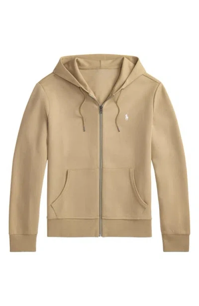 Polo Ralph Lauren Men's Double-knit Full-zip Hoodie In Brown
