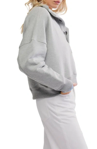 Free People Timeless Pullover Sweatshirt In Heather Grey In Gray