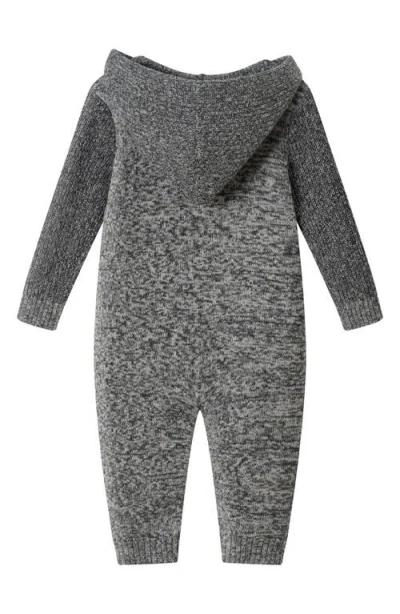 Andy & Evan Hooded Cotton Sweater Romper In Gray