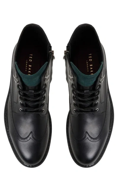 Ted Baker Blackburn Lugged Longwing Boot In Black