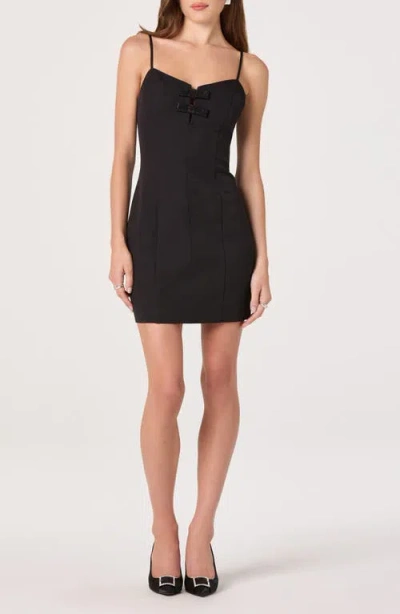 Astr The Label Bow Detail Sleeveless Minidress In Black
