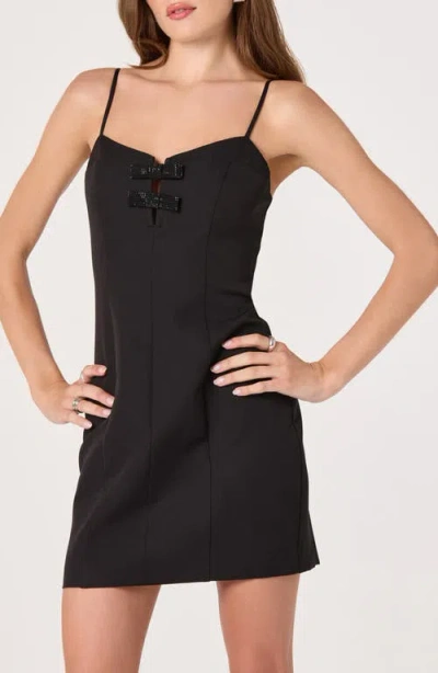 Astr The Label Bow Detail Sleeveless Minidress In Black