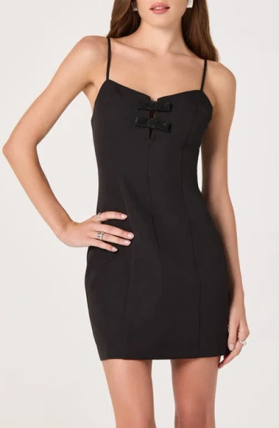 Astr The Label Bow Detail Sleeveless Minidress In Black
