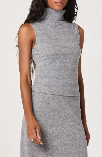 Astr The Label Sleeveless Turtleneck Sweater In Gray