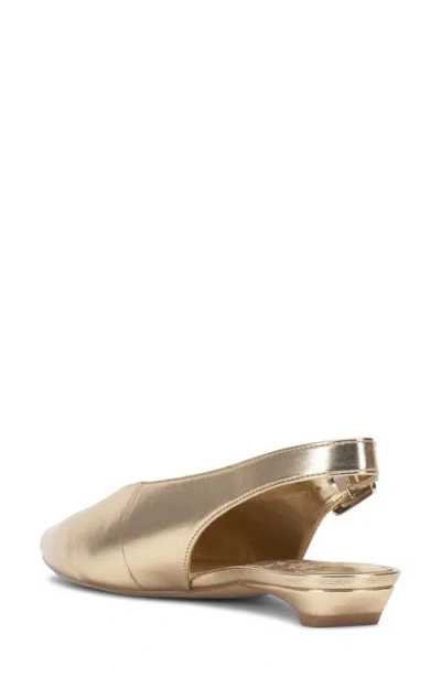 Vince Camuto Valther Pointed Toe Flat In Gold