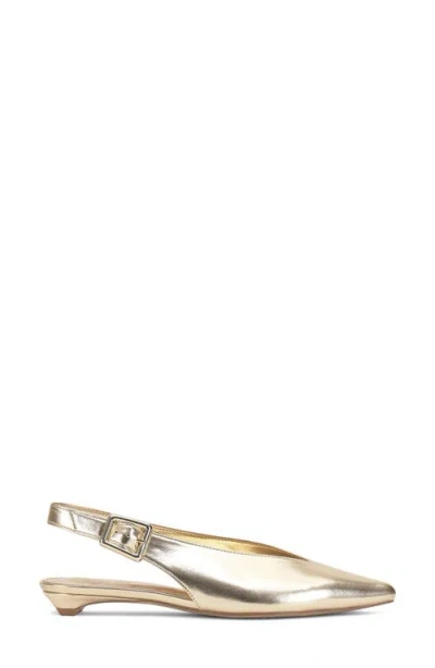 Vince Camuto Valther Pointed Toe Flat In Gold