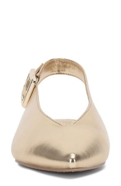 Vince Camuto Valther Pointed Toe Flat In Gold