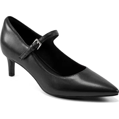 Rockport Women's Chase Mary Jane Pointed-toe Pumps In Black