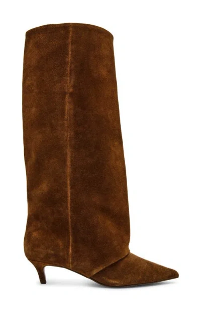 Steve Madden Luca Kitten Heel Knee High Boot In Brown