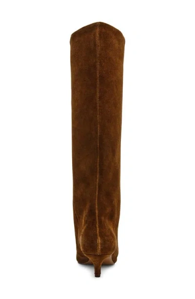 Steve Madden Luca Kitten Heel Knee High Boot In Brown