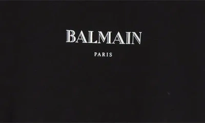 Balmain Logo-print Short-sleeve T-shirt In Black