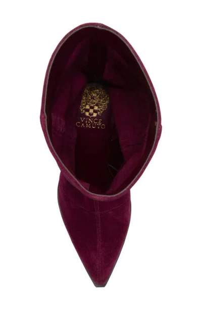 Vince Camuto Lorrys Whipstitch Block Heel Boot In Purple