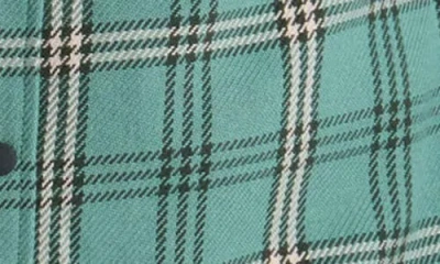 Roark Nordsman Organic Cotton Flannel Button-up Shirt In Green