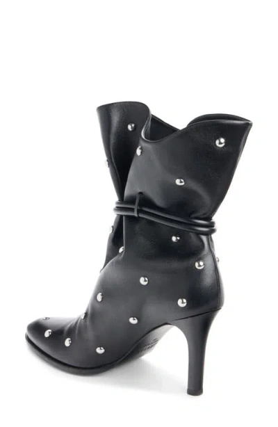 Isabel Marant Draped Leather Ankle Boots With Stiletto Heel In Black