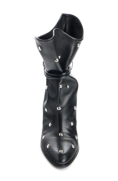 Isabel Marant Draped Leather Ankle Boots With Stiletto Heel In Black