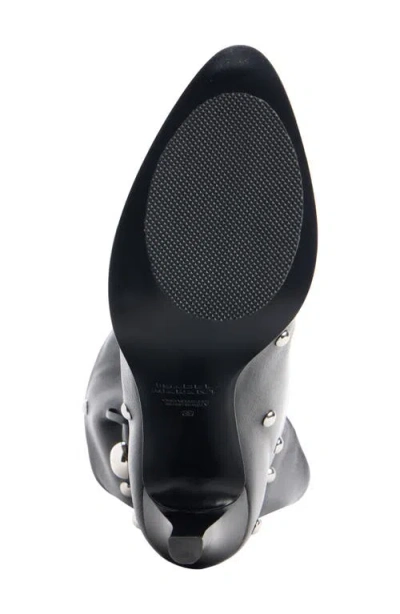 Isabel Marant Draped Leather Ankle Boots With Stiletto Heel In Black