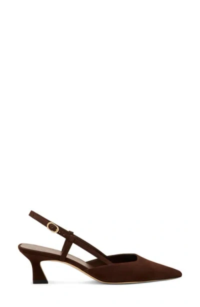 Stuart Weitzman Vivienne Slingback In Brown