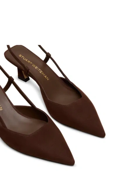 Stuart Weitzman Vivienne Slingback In Brown