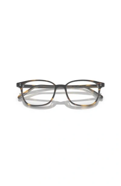 Oliver Peoples 53mm Square Optical Glasses In Brown
