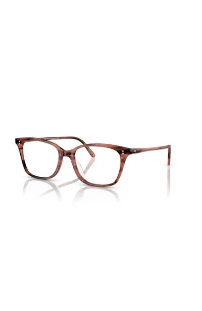 Oliver Peoples 52mm Rectangle Optical Glasses In Brown