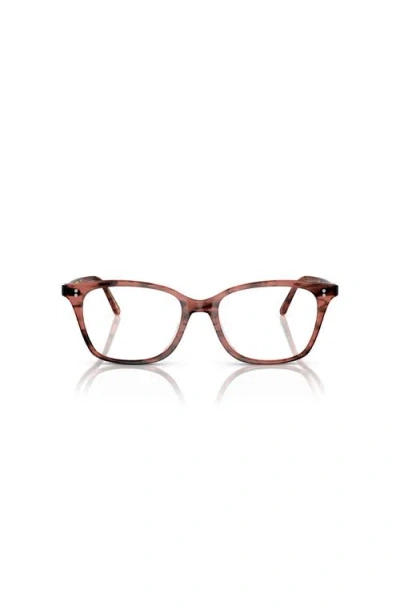 Oliver Peoples 52mm Rectangle Optical Glasses In Brown