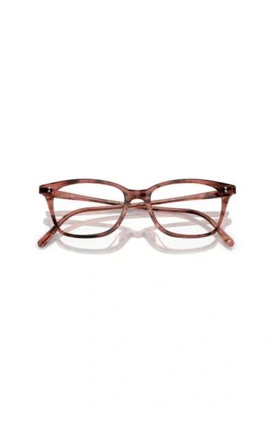 Oliver Peoples 52mm Rectangle Optical Glasses In Brown
