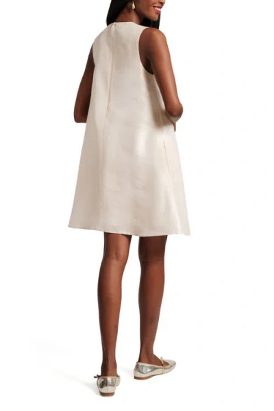 Frances Valentine Alice Shift Dress In Off White In Gold