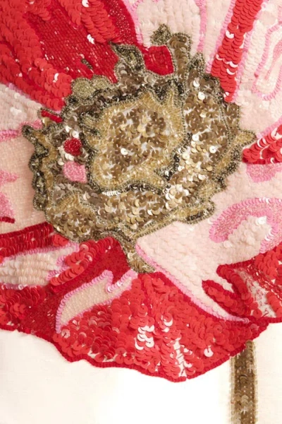 Frances Valentine Alice Shift Dress In Off White In Gold