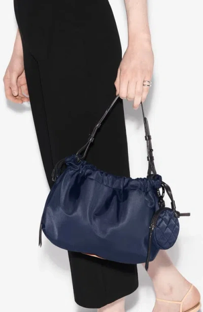 Mz Wallace Small Waverly Nylon Shoulder Bag In Blue