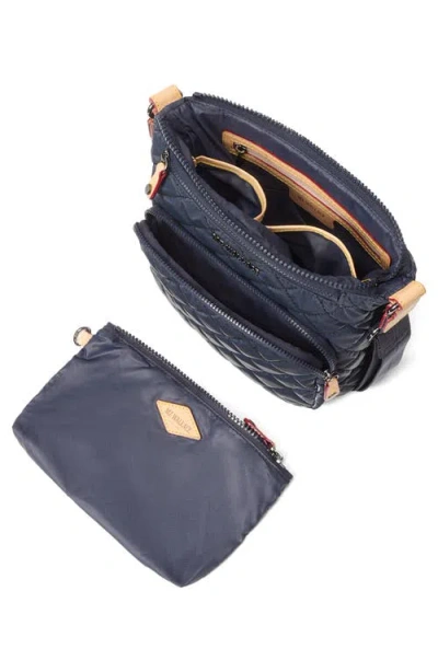 Mz Wallace Metro Scout Deluxe Quilted Nylon Crossbody Bag In Blue