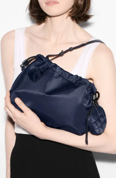 Mz Wallace Small Waverly Nylon Shoulder Bag In Blue