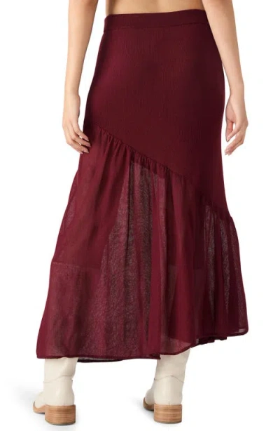Steve Madden Aneira Asymmetric Knit Maxi Skirt In Multi