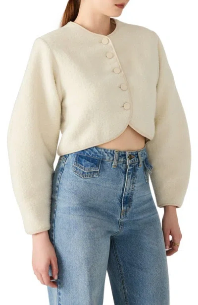 Steve Madden Emlie Collarless Jacket In Animal Print