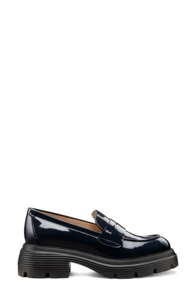 Stuart Weitzman Hudson Lite Penny Loafer In Blue