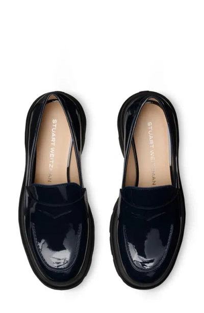 Stuart Weitzman Hudson Lite Penny Loafer In Blue