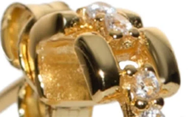 Argento Vivo Sterling Silver Panthera Open Hoop Earrings In Gold