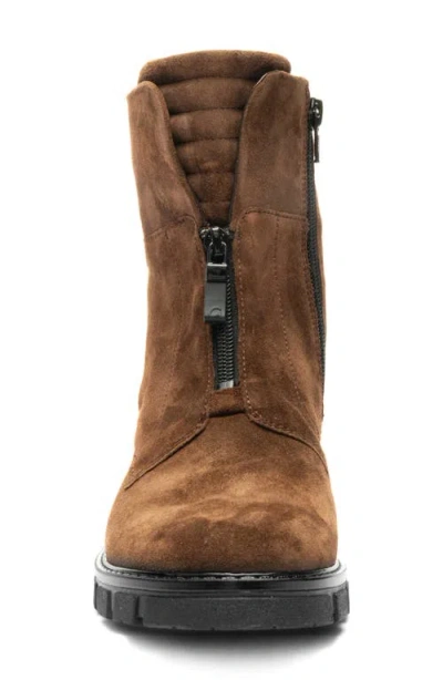 Ara Deon Leather Bootie In Brown