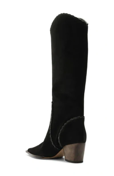 Alexandre Birman Victoria Knee High Saddle Boot In Black
