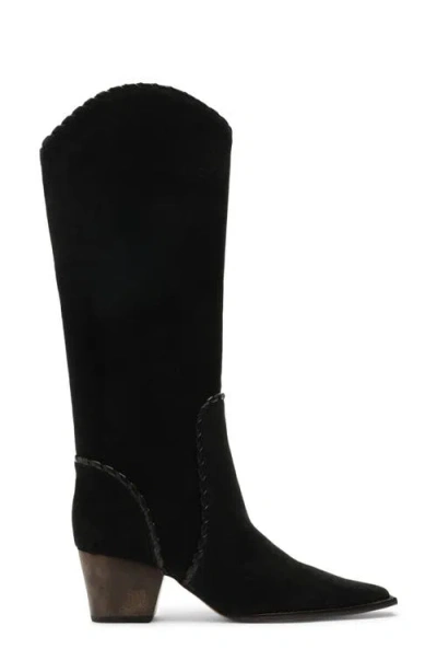 Alexandre Birman Victoria Knee High Saddle Boot In Black