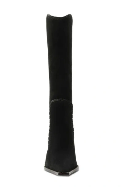 Alexandre Birman Victoria Knee High Saddle Boot In Black