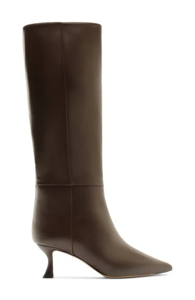 Alexandre Birman Brena Pointed Toe Knee High Boot In Brown