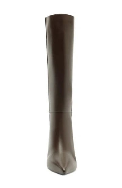 Alexandre Birman Brena Pointed Toe Knee High Boot In Brown