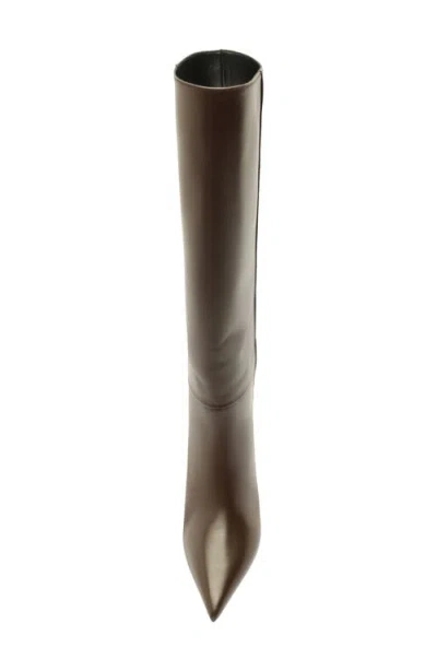 Alexandre Birman Brena Pointed Toe Knee High Boot In Brown