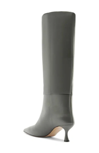 Alexandre Birman Brena Pointed Toe Knee High Boot In Gray