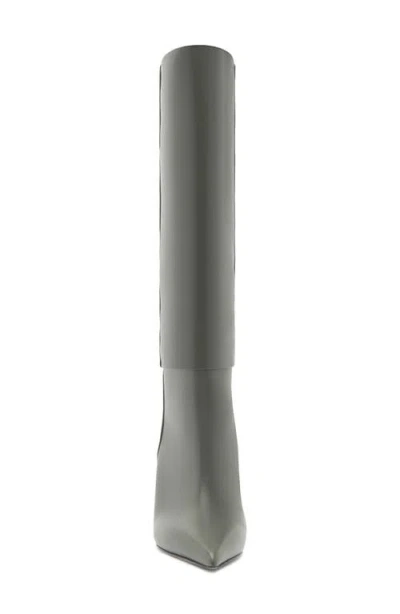 Alexandre Birman Brena Pointed Toe Knee High Boot In Gray