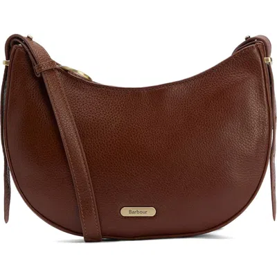 Barbour Sorrel Leather Crossbody Bag In Brown