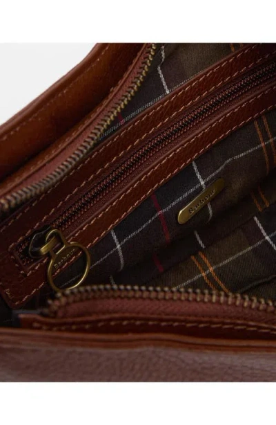 Barbour Sorrel Leather Crossbody Bag In Brown