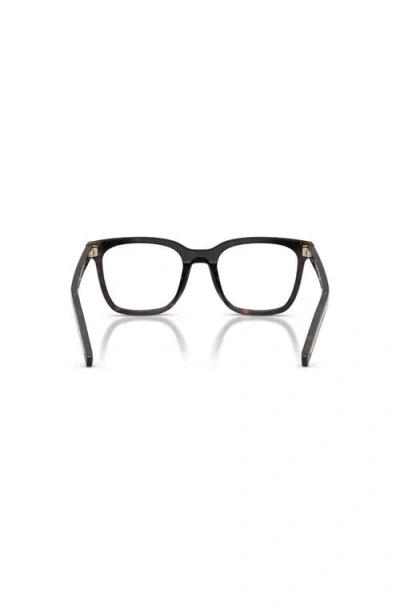 Prada 53mm Rectangle Optical Glasses In Brown