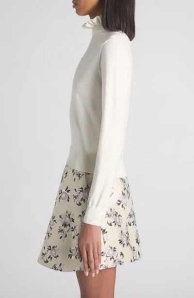 Alexander Mcqueen Mcqueen Ruffle Collar Wool Blend Sweater In Brown