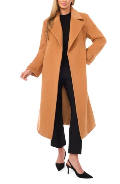 Ted Baker Wool Blend Wrap Coat In Orange